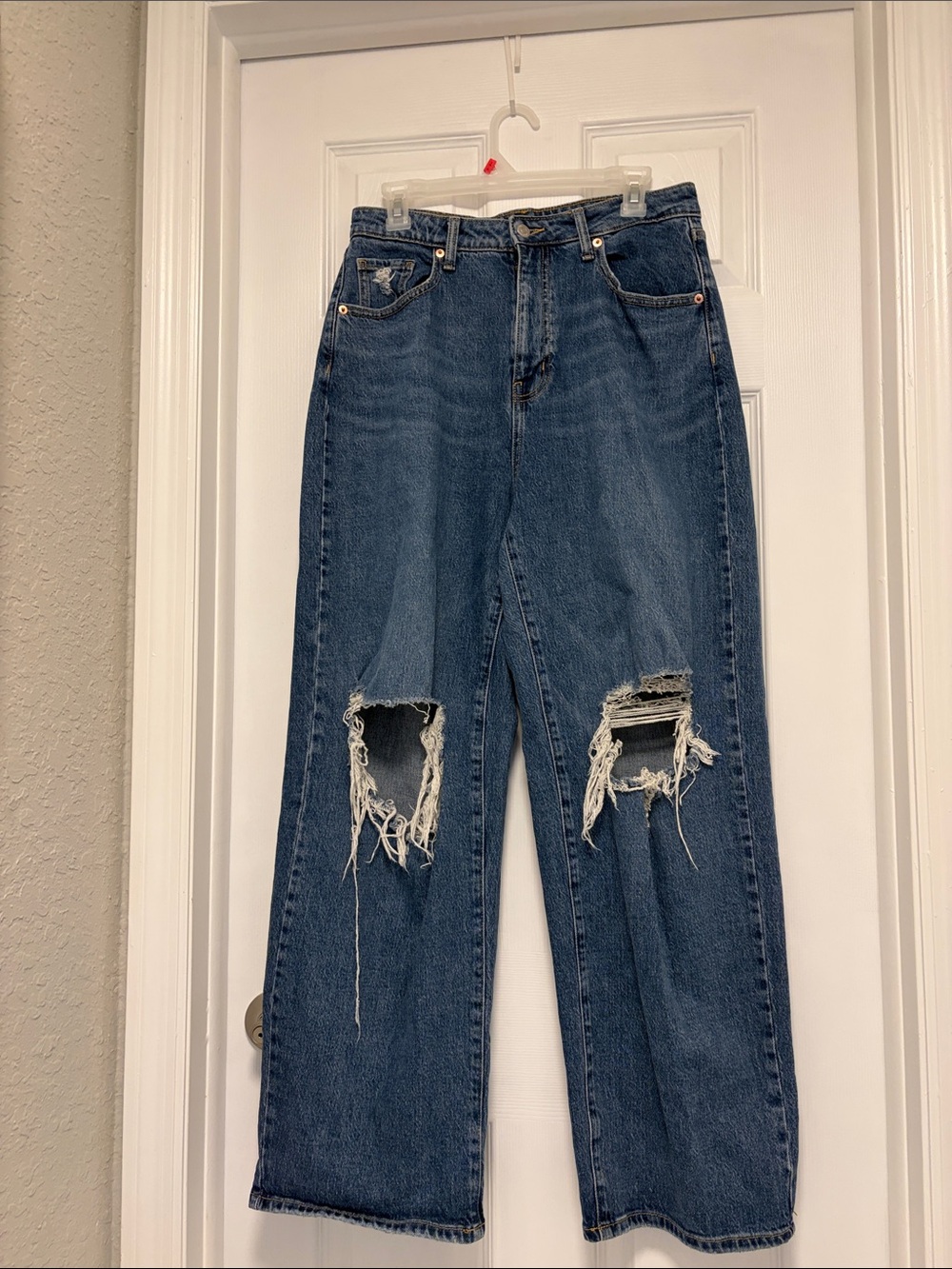 wild fable Distressed High-Rise Boyfriend Jeans — Blue